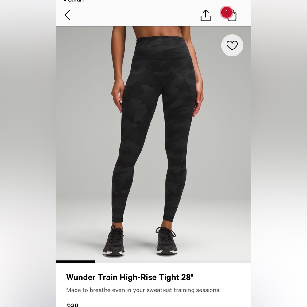 lululemon athletica Black Camo Leggings